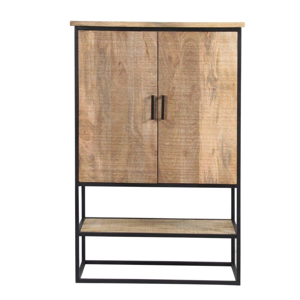 Armoire de rangement en bois de manguier Watson - Rustic Furniture Outlet