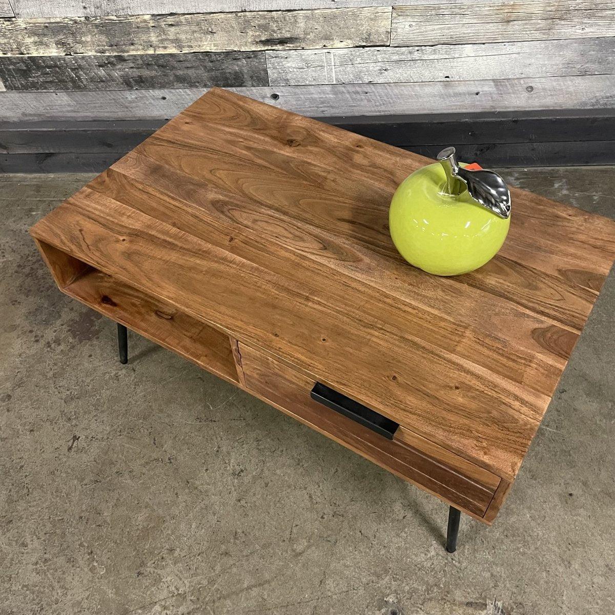 Yoga Acacia Wood Coffee Table - Rustic Furniture Outlet