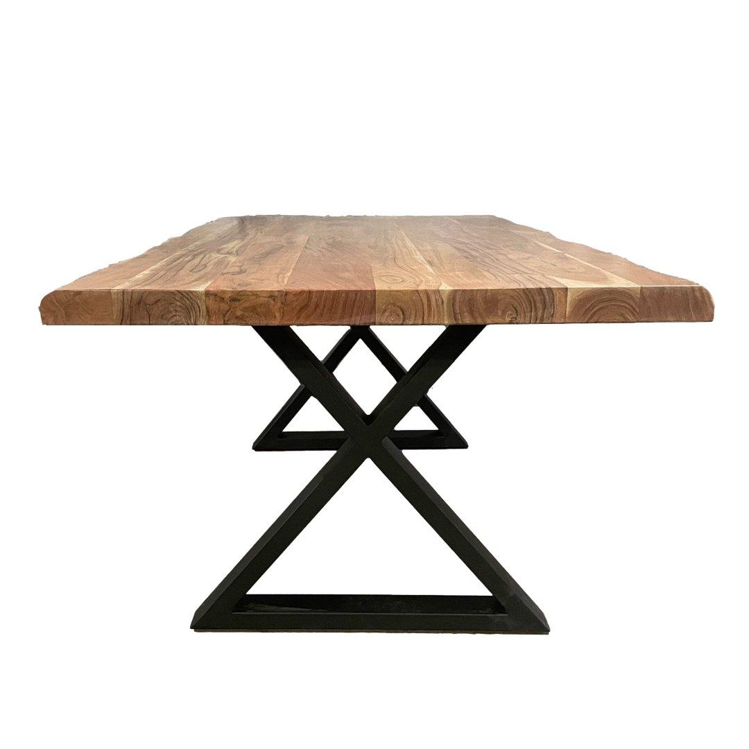 Table à manger en bois d'acacia Yukon live edge - Rustic Furniture Outlet