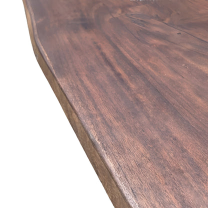 96 inch mango wood dining table with wood legs - Rustic Furniture Outlet