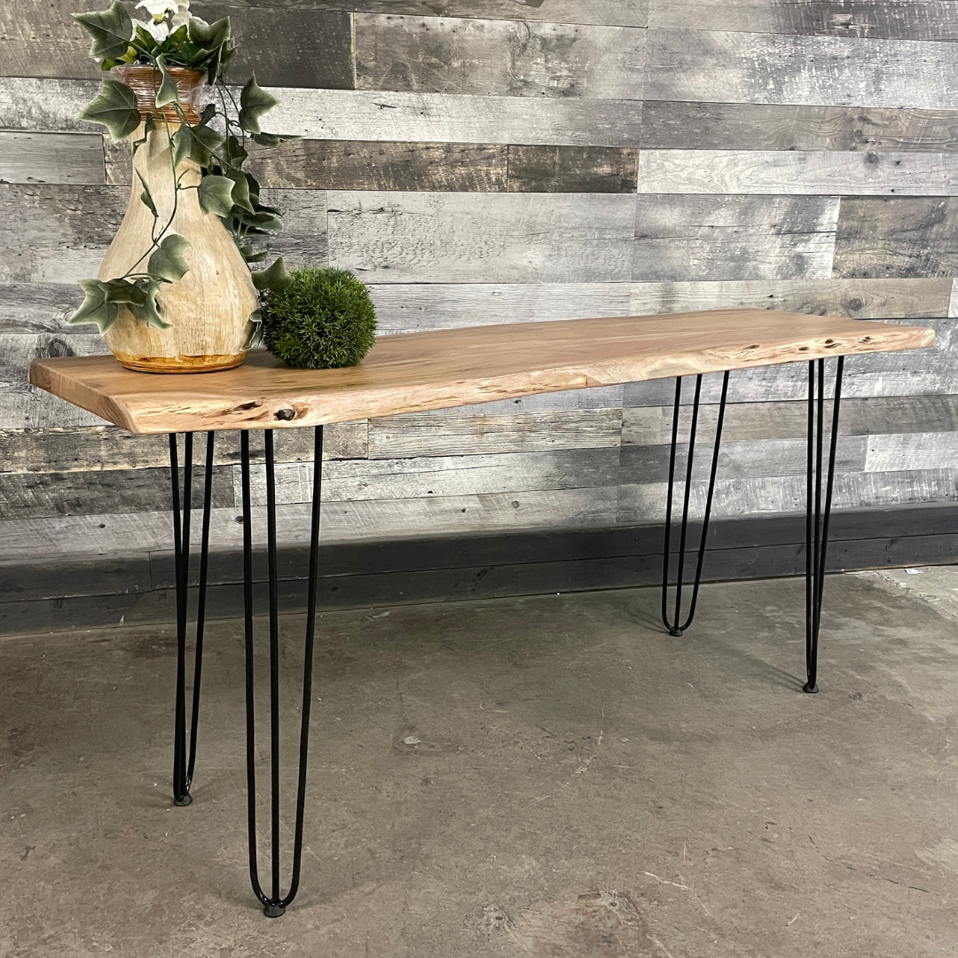 Live edge Acacia Wood Console Table Rustic Furniture Outlet