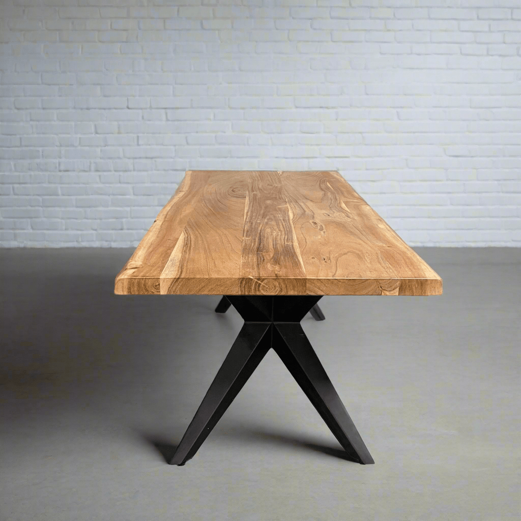 Acacia Wood Coffee Table Spider legs - Rustic Furniture Outlet