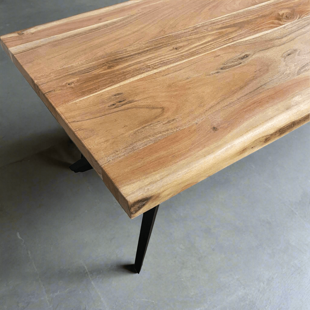 Acacia Wood Coffee Table Spider legs - Rustic Furniture Outlet