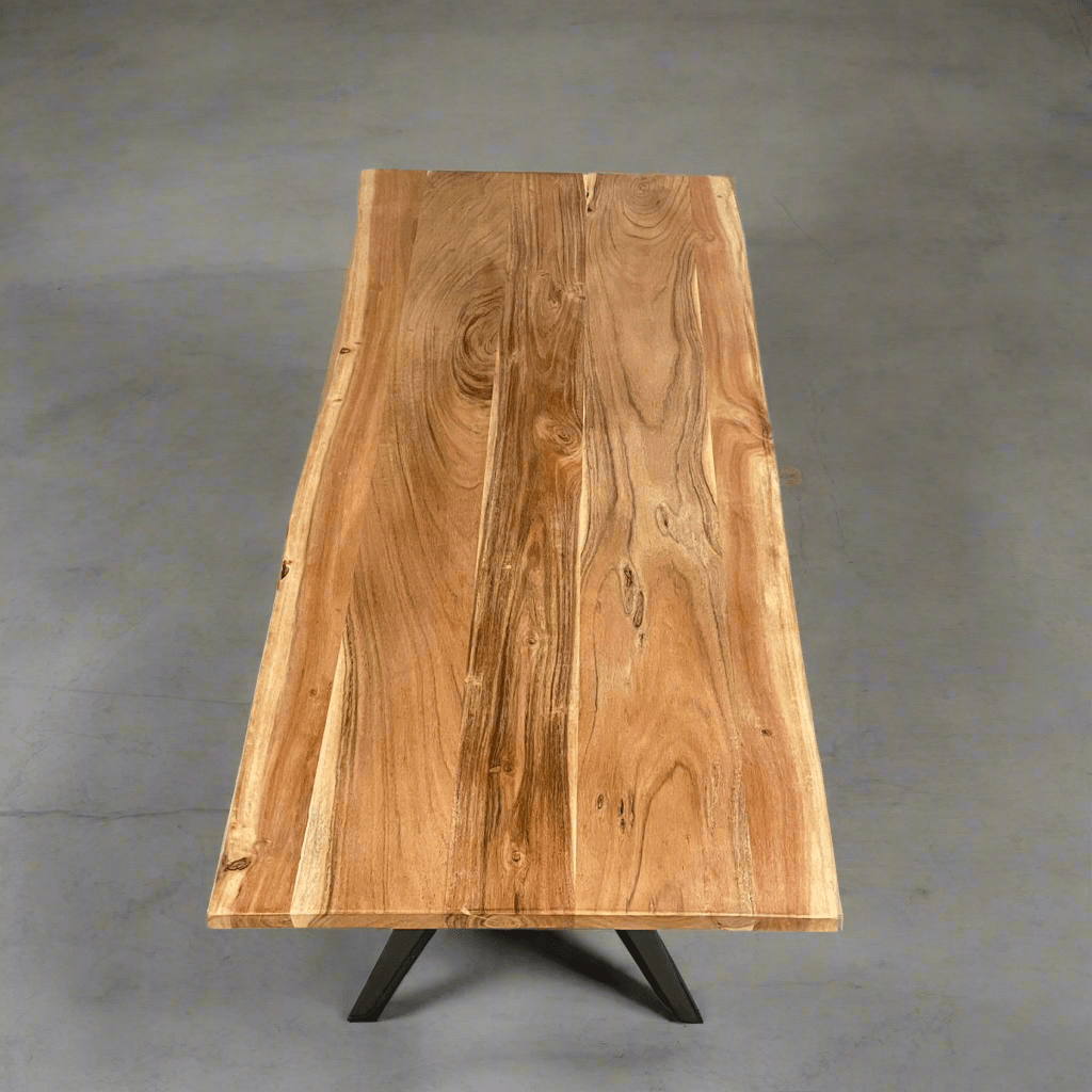 Acacia Wood Coffee Table Spider legs - Rustic Furniture Outlet