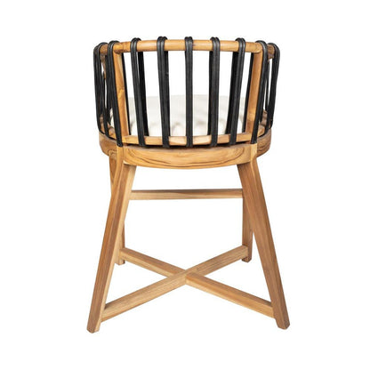 Alfie counter stool black leather - Rustic Furniture Outlet