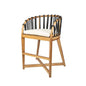 Alfie counter stool black leather - Rustic Furniture Outlet