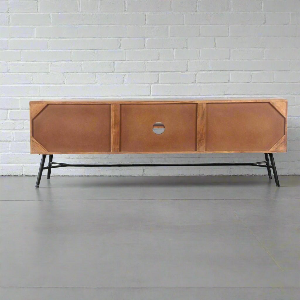 ARIA Acacia Wood TV Stand - Rustic Furniture Outlet
