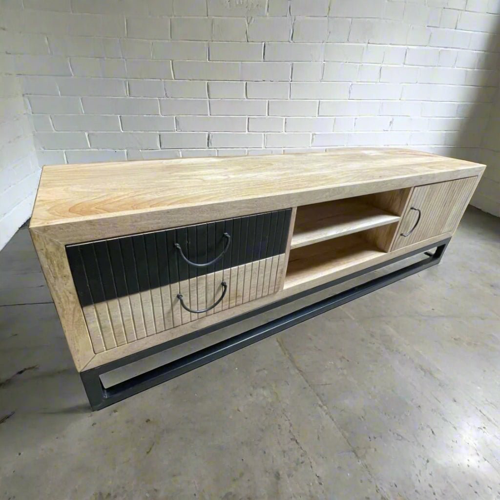Astoria Mango wood Tv Plasma Stand - Rustic Furniture Outlet