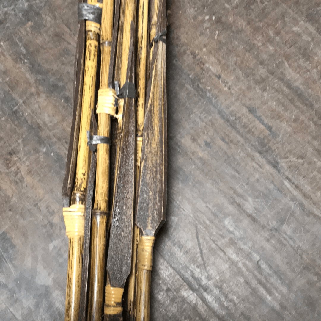 Deco Stick Trisula Coco leave bamboo natural 200cm - Rustic Furniture Outlet
