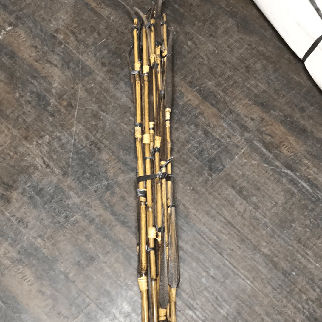 Deco Stick Trisula Coco leave bamboo natural 200cm - Rustic Furniture Outlet