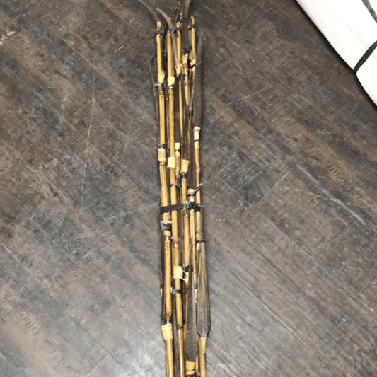 Deco Stick Trisula Coco leave bamboo natural 200cm - Rustic Furniture Outlet