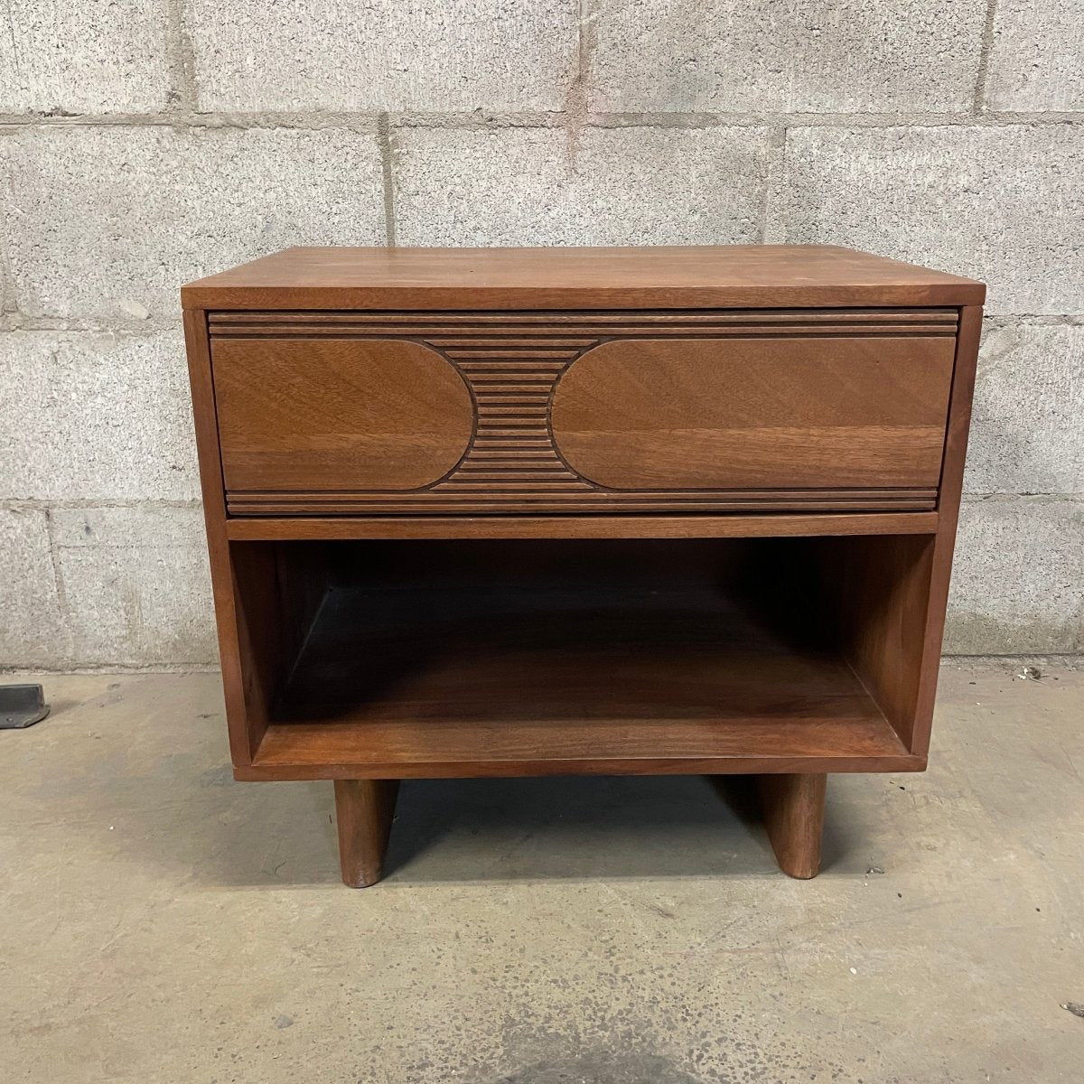 ELLIPSE - Mango Wood Night Stand - Rustic Furniture Outlet