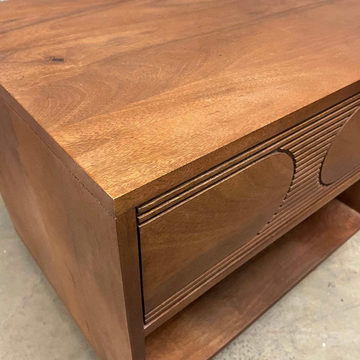 ELLIPSE - Mango Wood Night Stand - Rustic Furniture Outlet