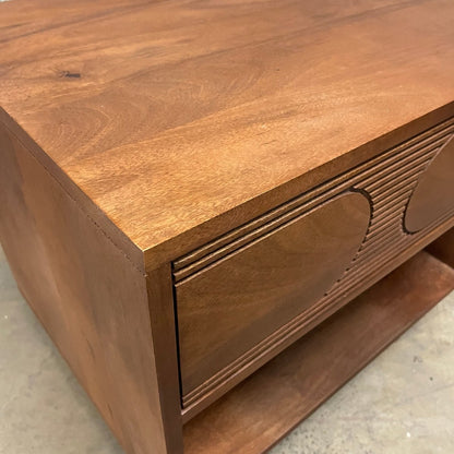 ELLIPSE - Mango Wood Night Stand - Rustic Furniture Outlet