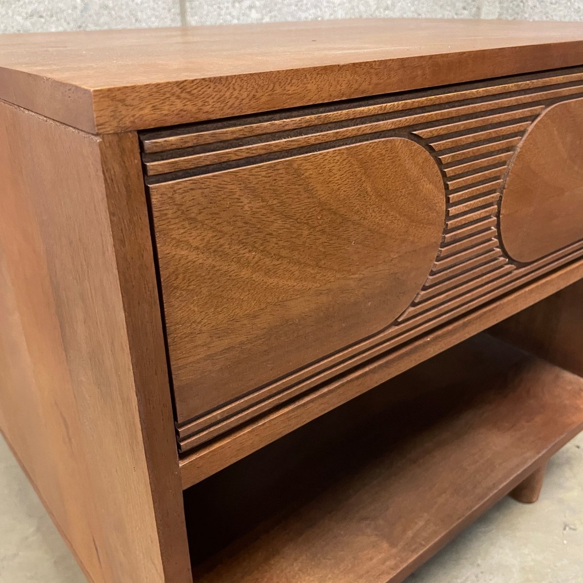 ELLIPSE - Mango Wood Night Stand - Rustic Furniture Outlet