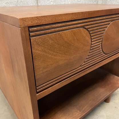 ELLIPSE - Mango Wood Night Stand - Rustic Furniture Outlet