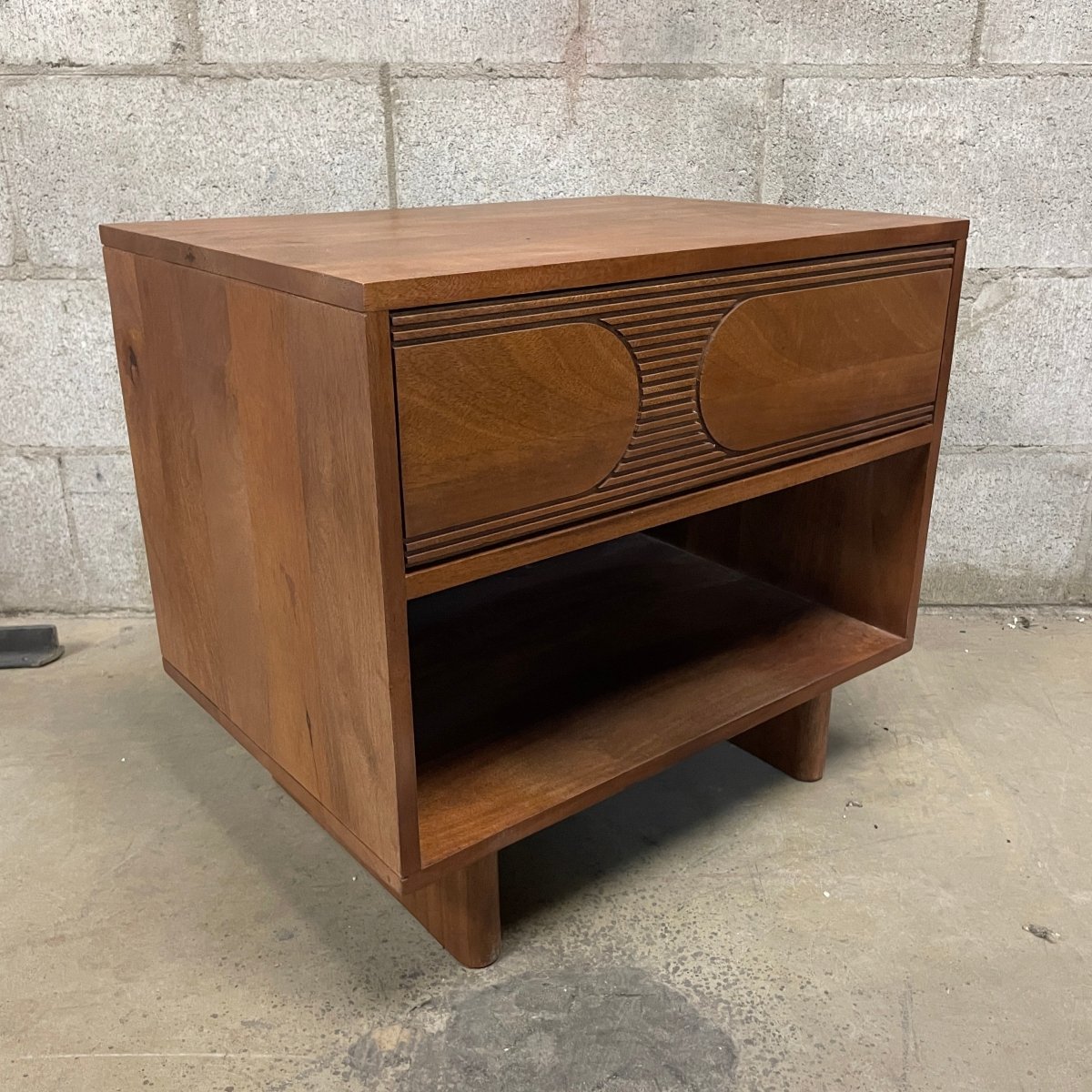 ELLIPSE - Mango Wood Night Stand - Rustic Furniture Outlet