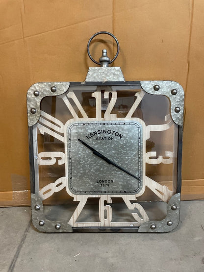 Kensington Station Wall Clock - Rustic Furniture Outlet