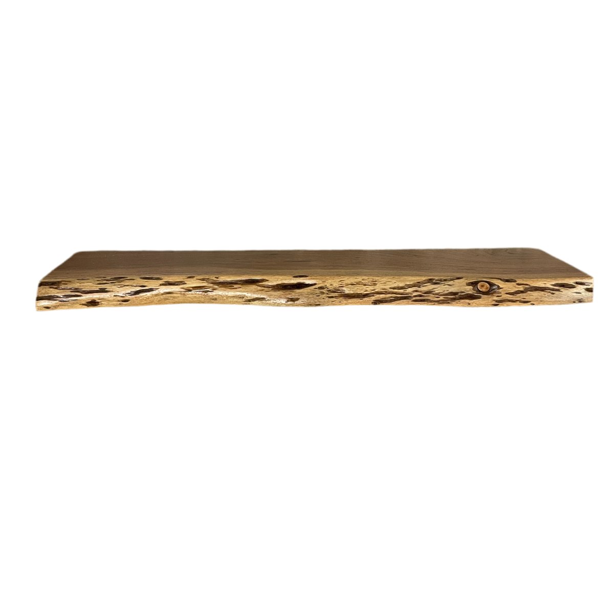 Live edge acacia wood accent shelf - Rustic Furniture Outlet