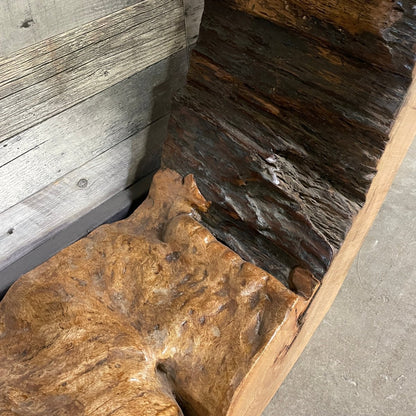 MANGO wood console Nat Heart Shape - Rustic Furniture Outlet