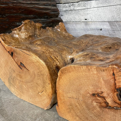 MANGO wood console Nat Heart Shape - Rustic Furniture Outlet