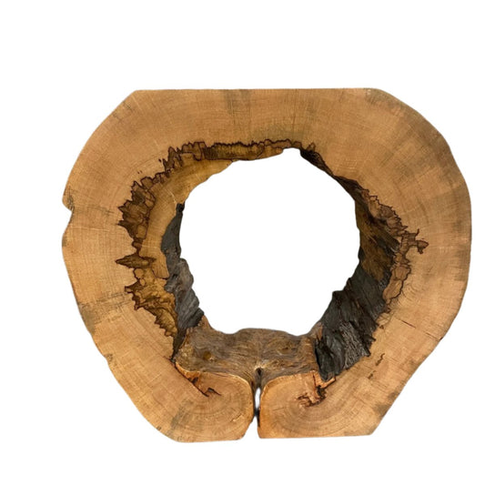 MANGO wood console Nat Heart Shape - Rustic Furniture Outlet