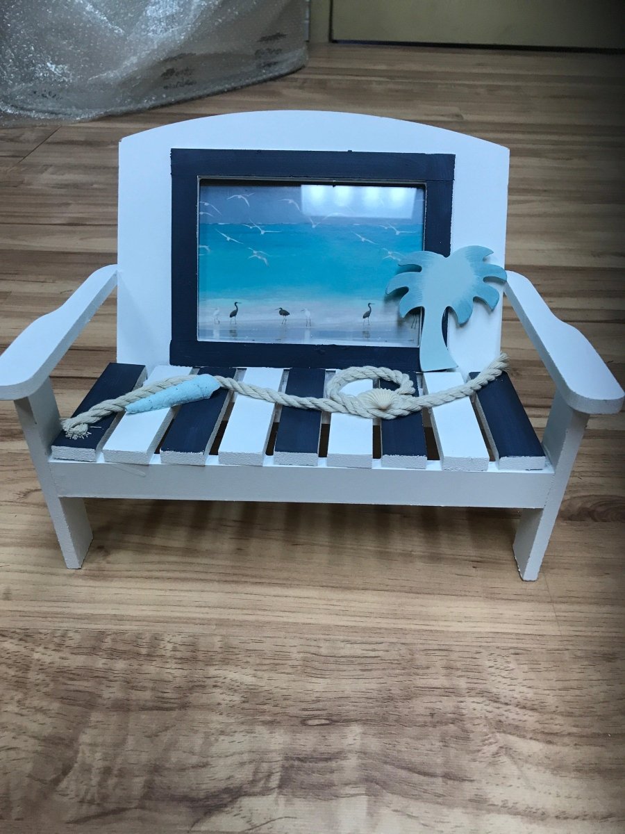 NAUTICAL BENCH PICTURE FRAME DECOR - Rustic Furniture Outlet