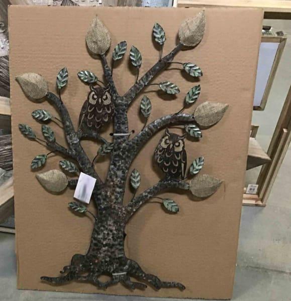 OWLS IN TREE LED LIGHT UP - Rustic Furniture Outlet