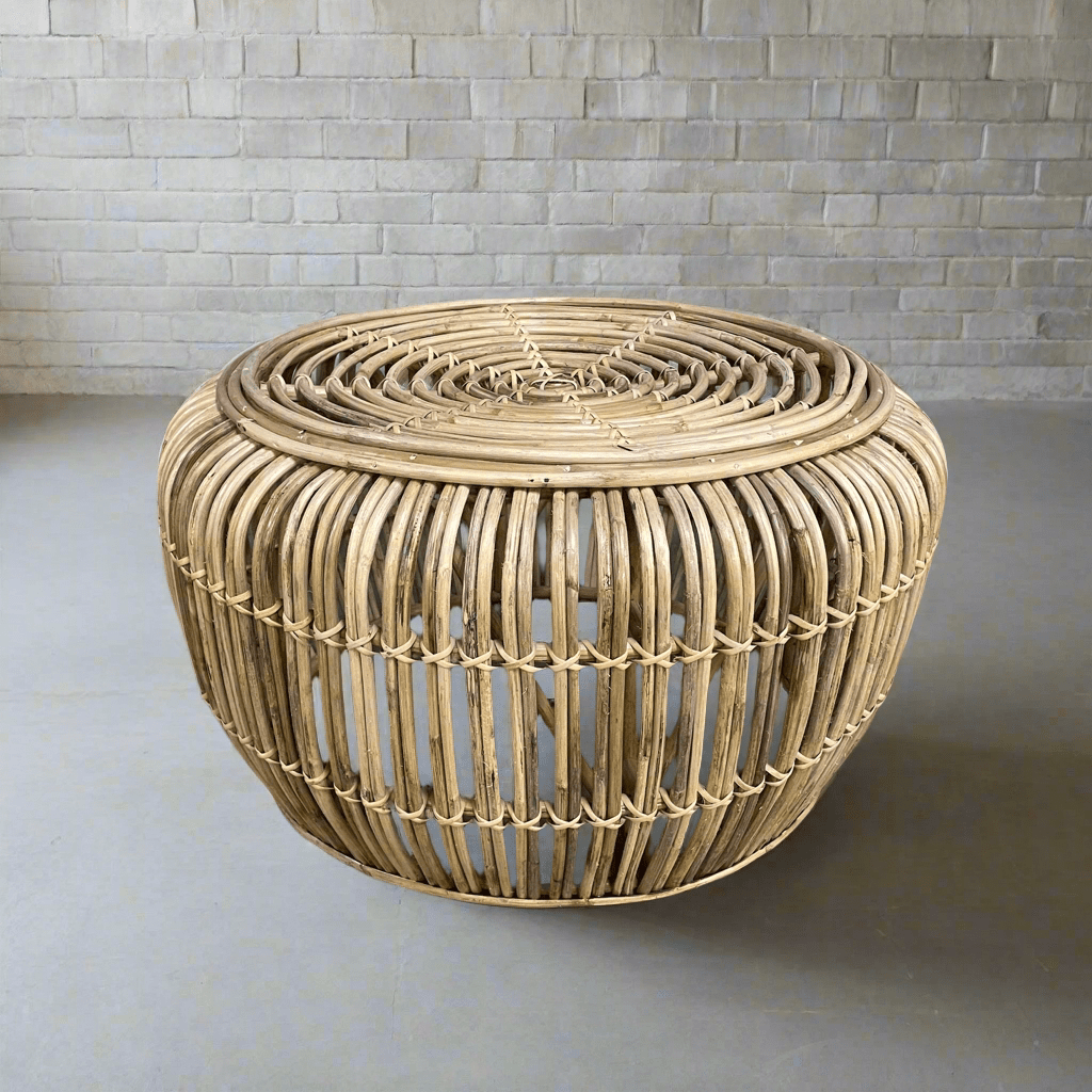 Sawana Rattan Round Coffee table - Rustic Furniture Outlet