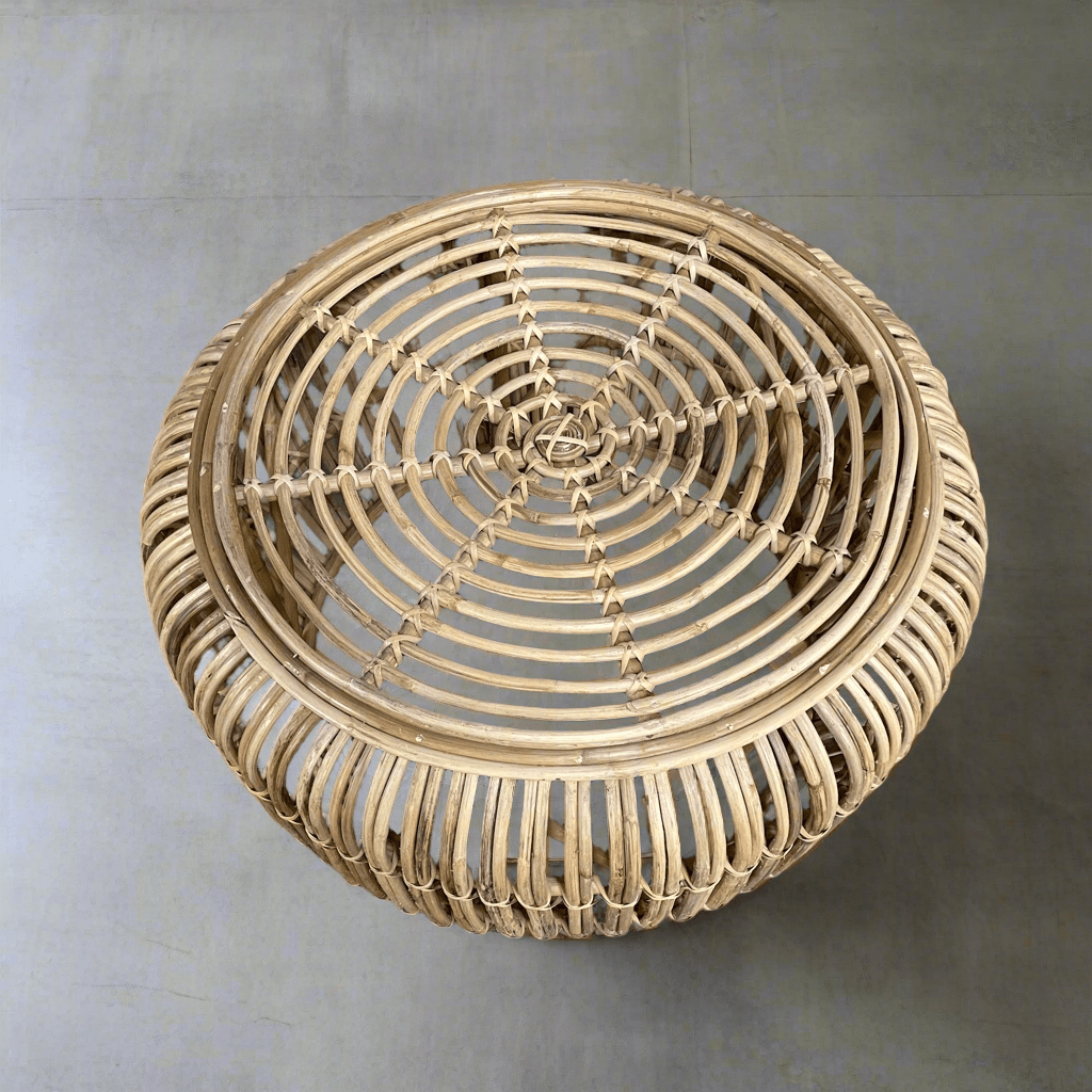 Sawana Rattan Round Coffee table - Rustic Furniture Outlet