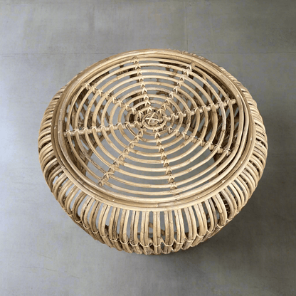 Sawana Rattan Round Coffee table - Rustic Furniture Outlet