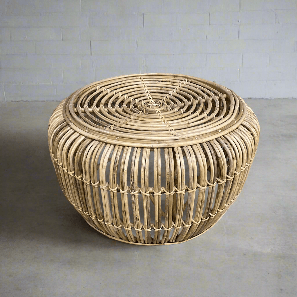 Sawana Rattan Round Coffee table - Rustic Furniture Outlet