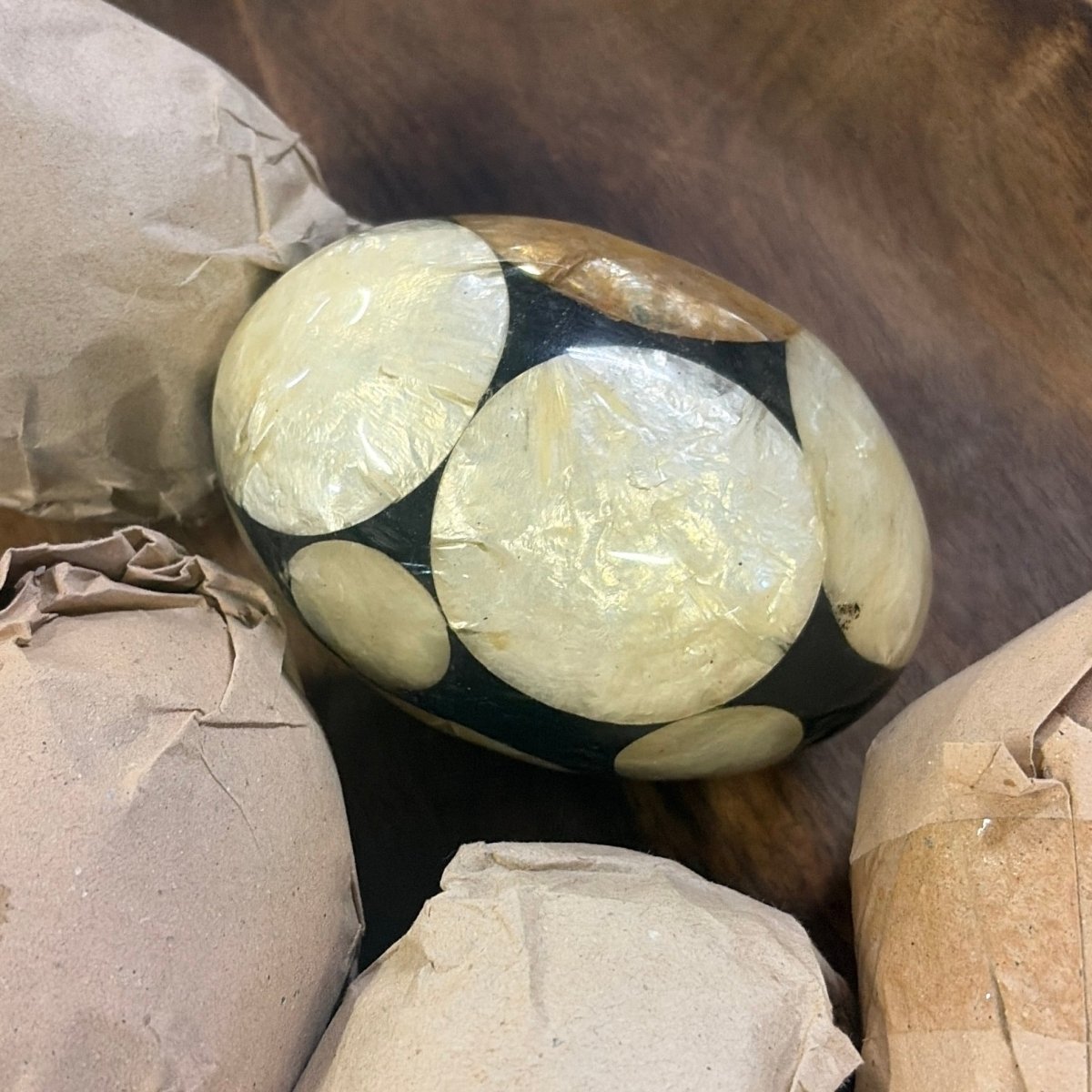 Spotted Terracotta Deco Ball M - Rustic Furniture Outlet