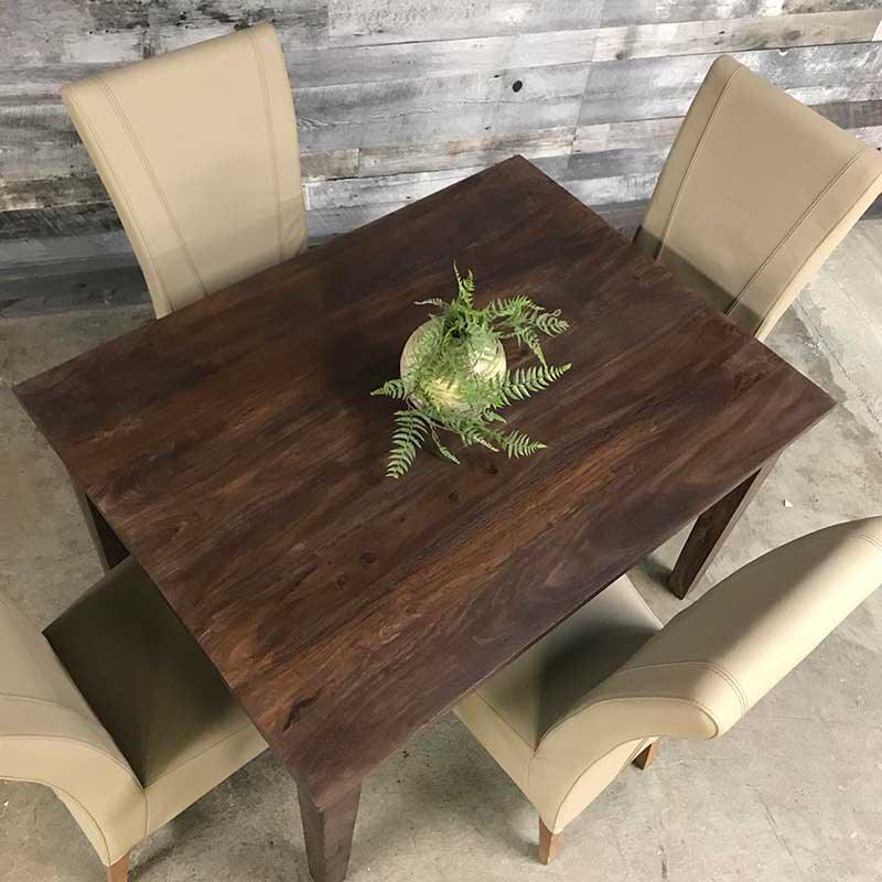 Table à manger en bois d'acacia de 48 pouces - Rustic Furniture Outlet