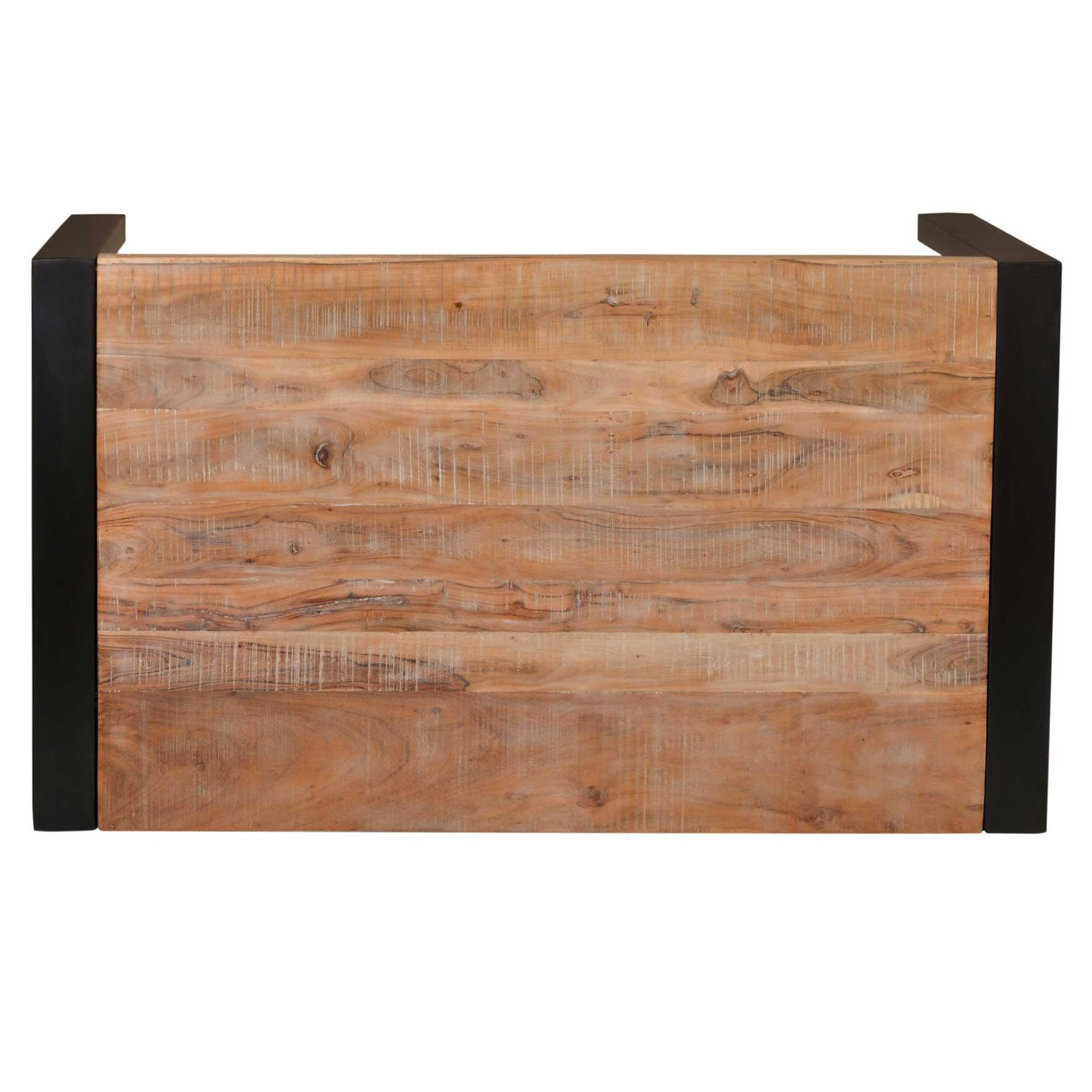 industrial exotic acacia dining table