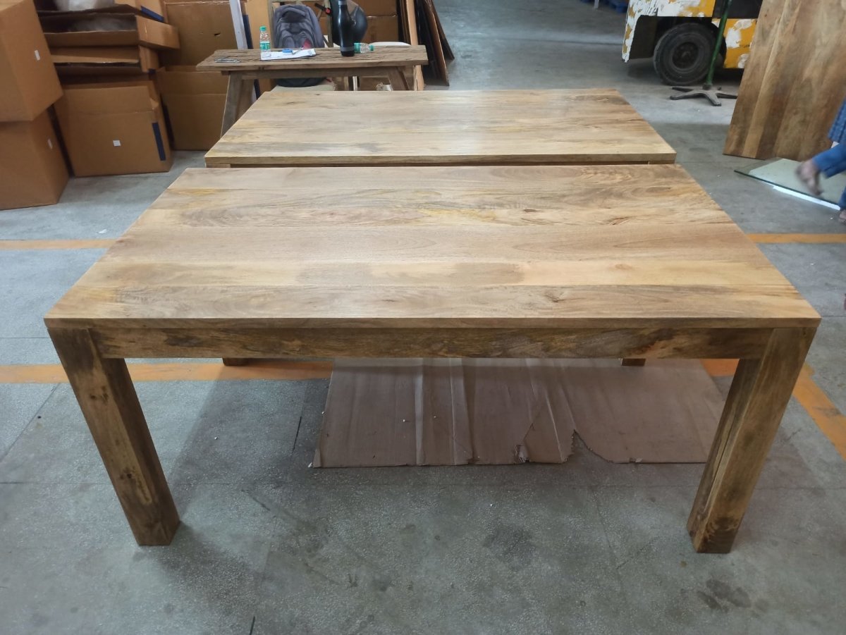 63 inch Sawana Mango Wood Dining Table - Rustic Furniture Outlet