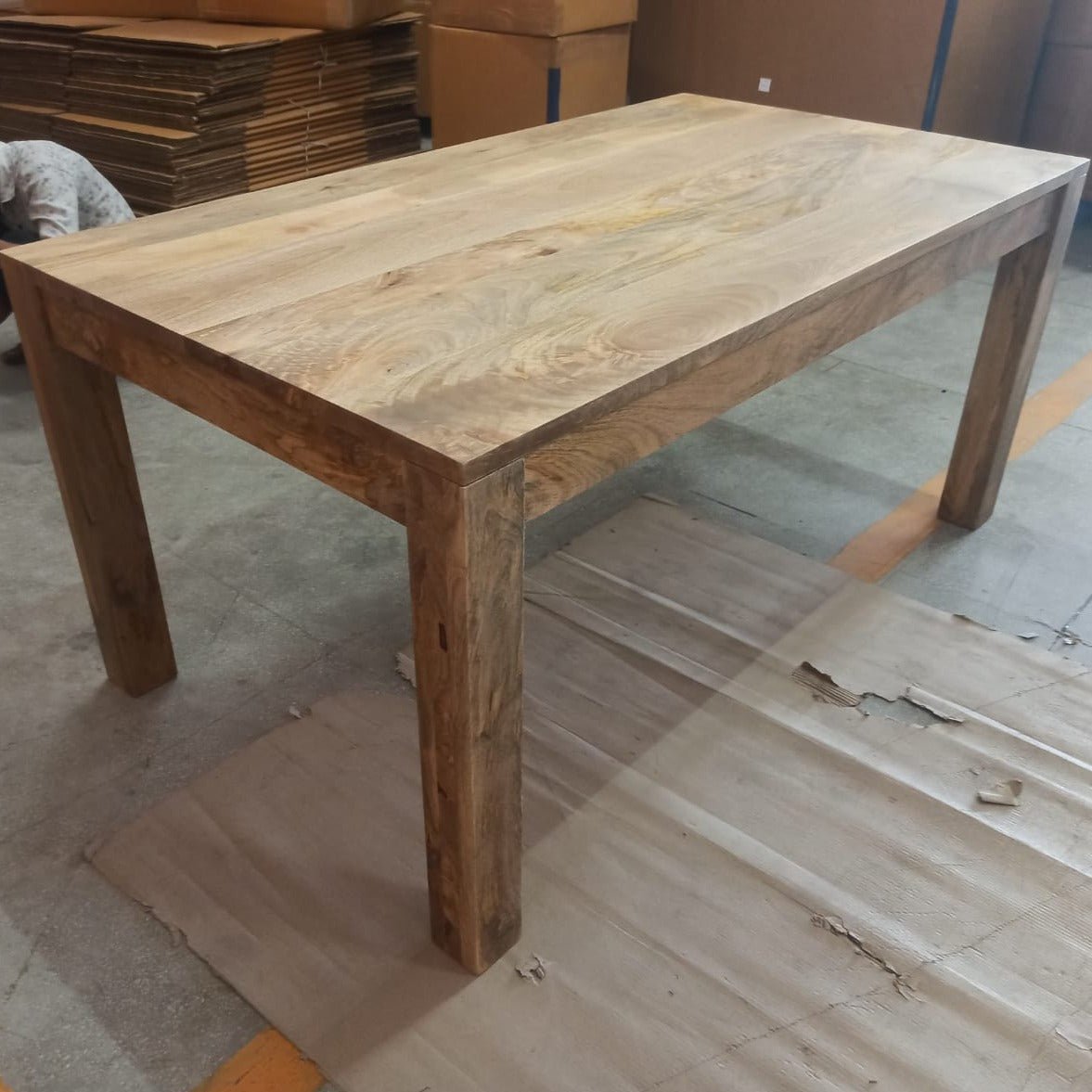 63 inch Sawana Mango Wood Dining Table - Rustic Furniture Outlet