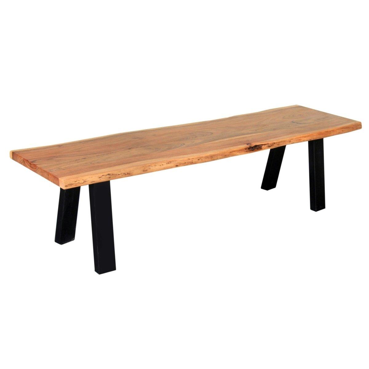 70 inch Sierra Acacia Wood bench - Rustic Furniture Outlet