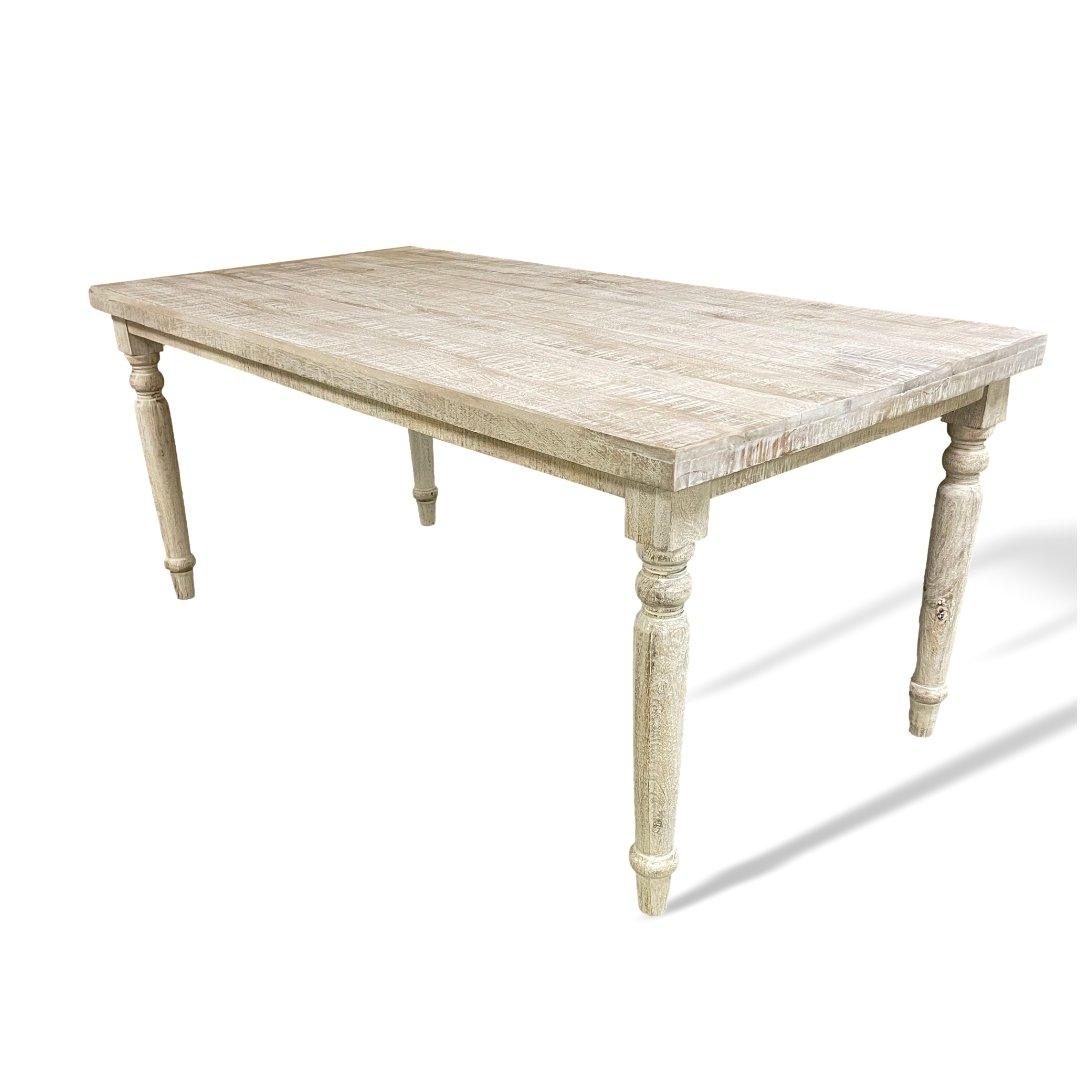 Table de salle à manger en bois massif Tennessee 70 pouces - Rustic Furniture Outlet
