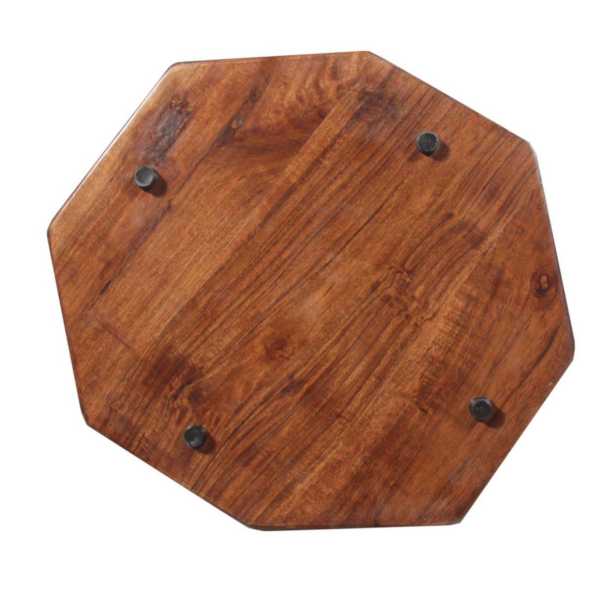 Table de bout en bois d'acacia Diamond - Rustic Furniture Outlet