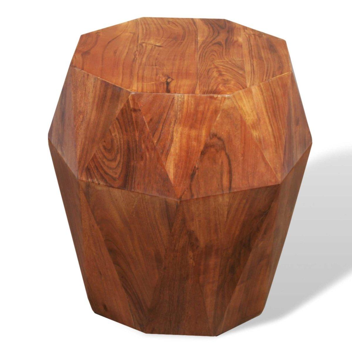 Table de bout en bois d'acacia Diamond - Rustic Furniture Outlet