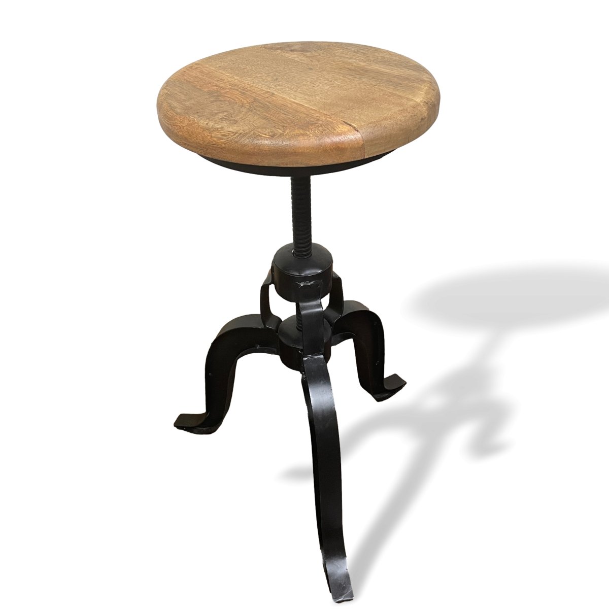 Adjustable Mango wood little Stool - Rustic Furniture Outlet