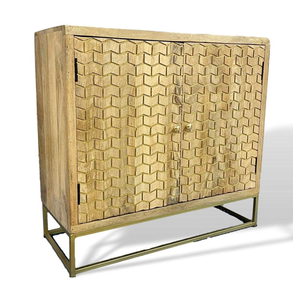 Buffet porte 2 en bois de manguier Alena - Rustic Furniture Outlet