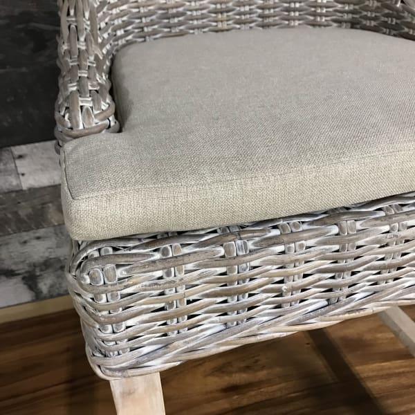 Alfresco kubu white wash counter stool - Rustic Furniture Outlet