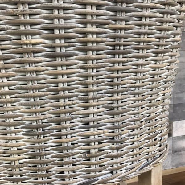 Alfresco kubu white wash counter stool - Rustic Furniture Outlet