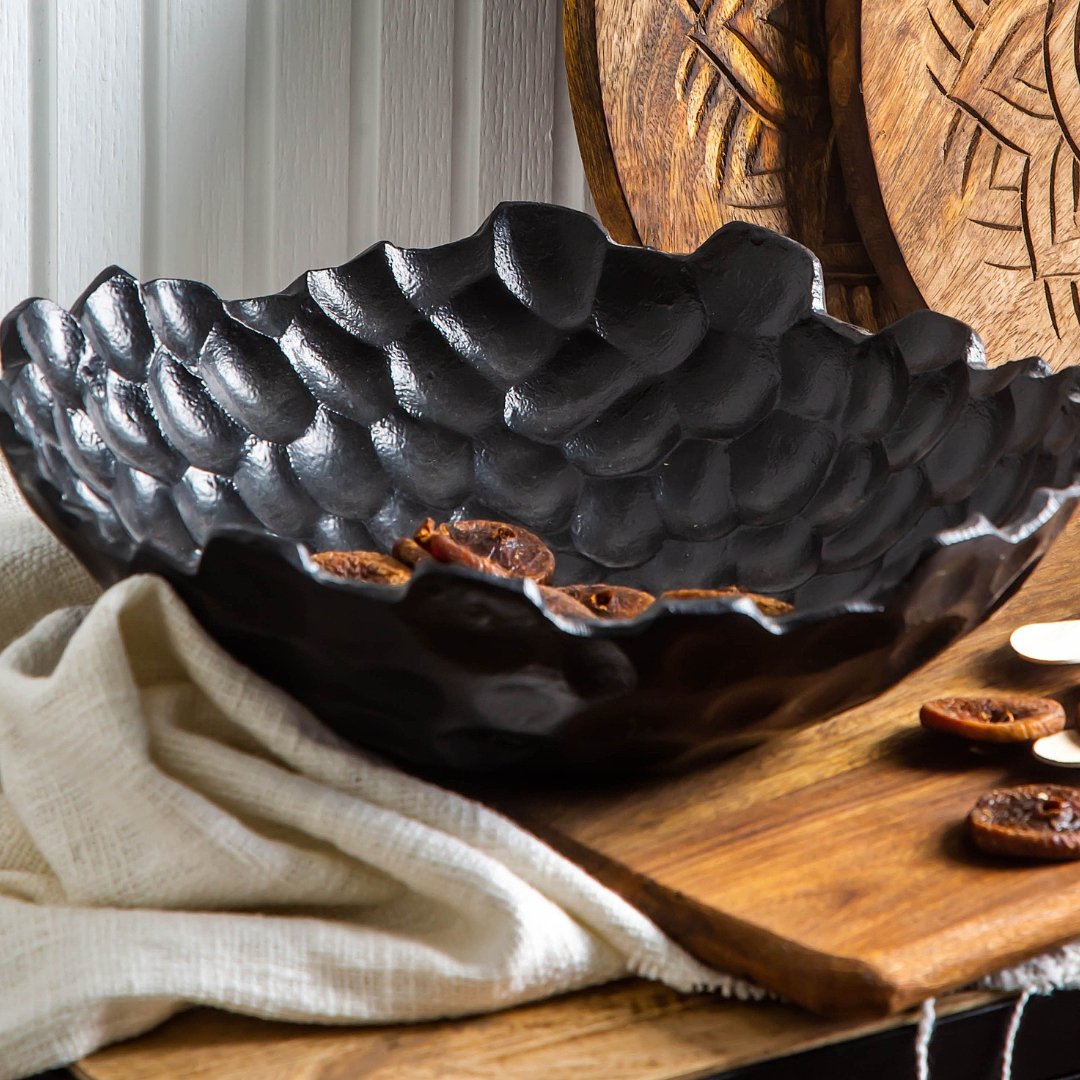 Aluminium Krissy Black Bowl - Rustic Furniture Outlet