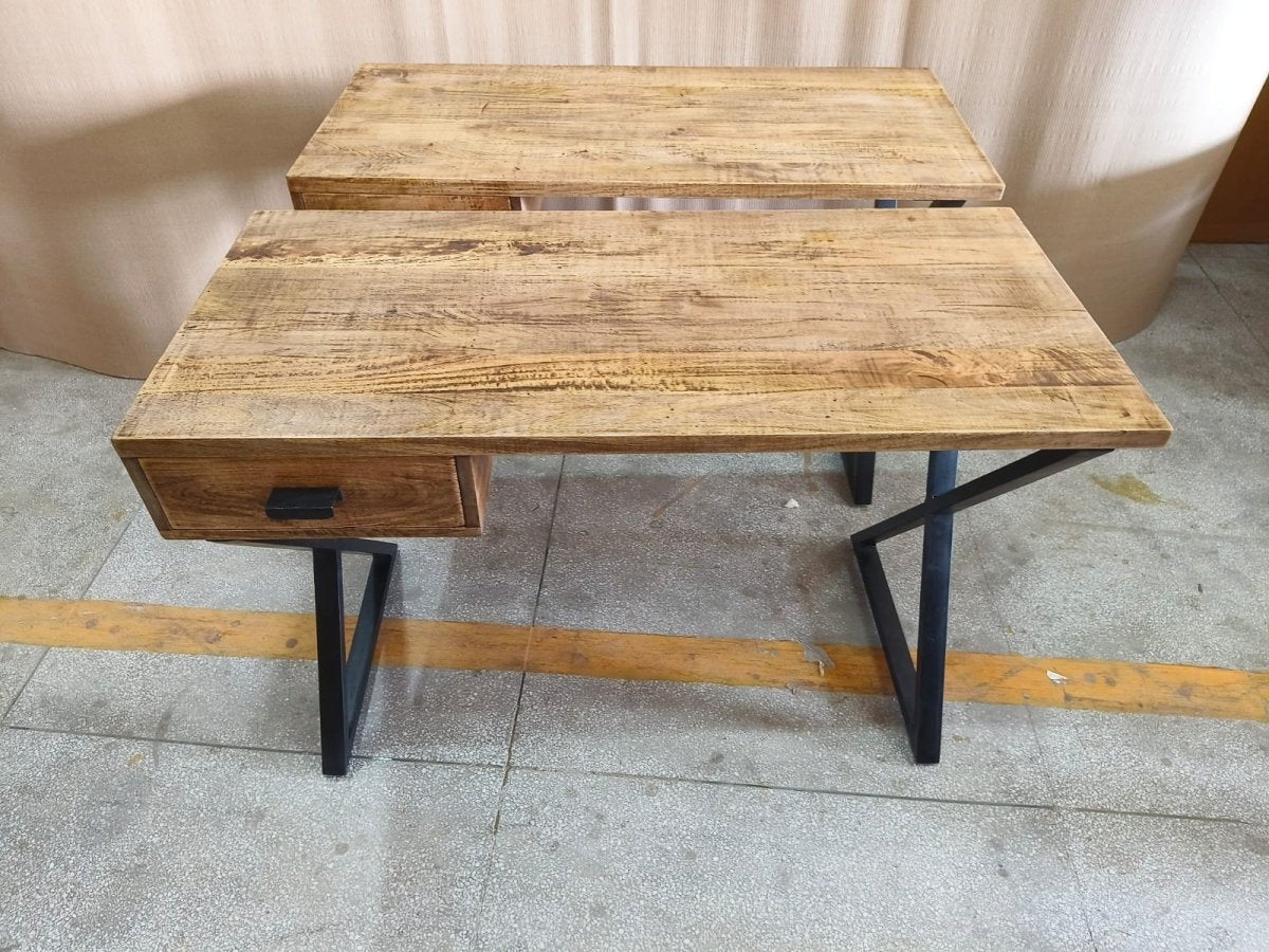 Baha Brown Mango Wood Desk - Rustic Furniture Outlet