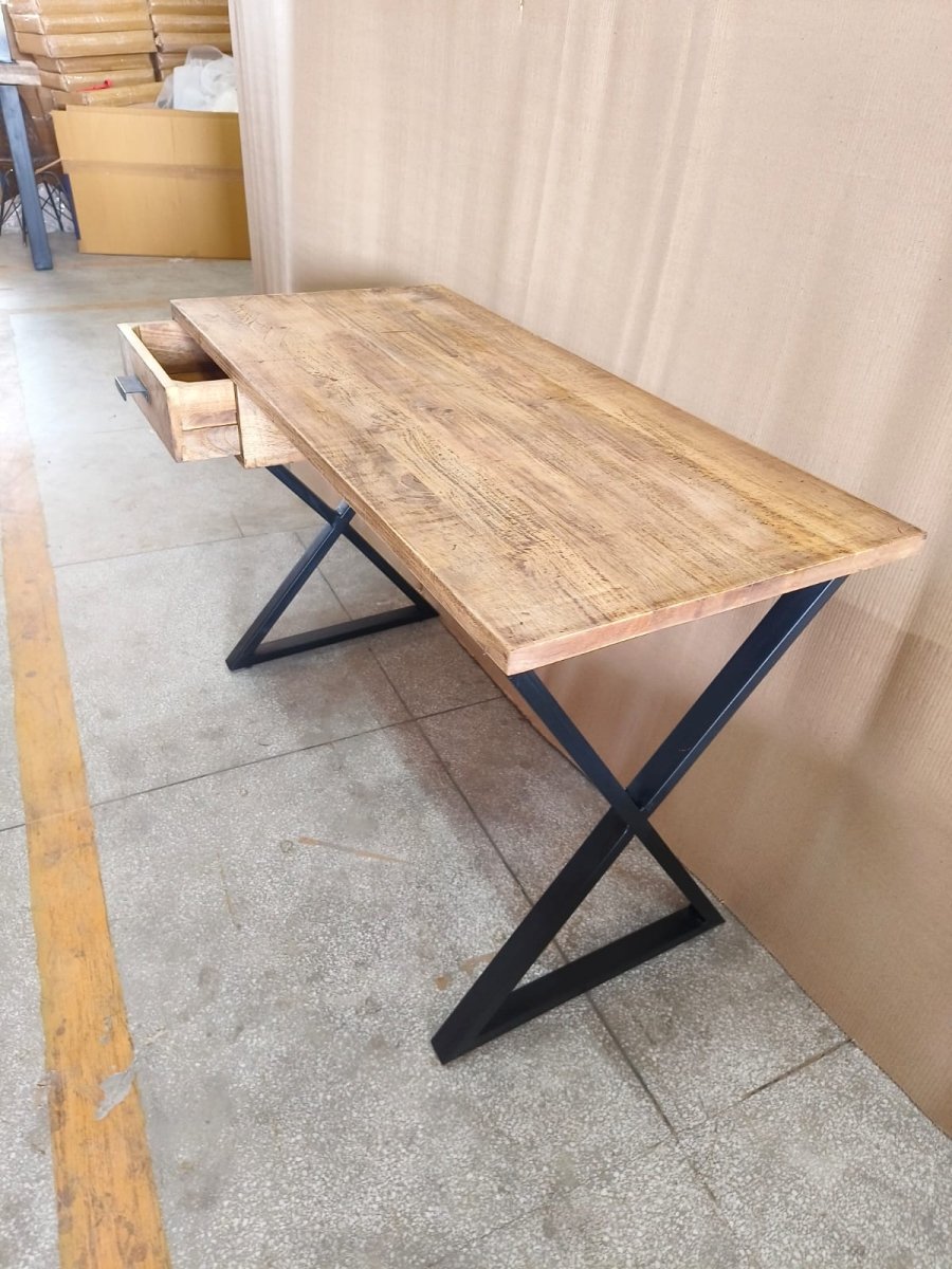 Baha Brown Mango Wood Desk - Rustic Furniture Outlet