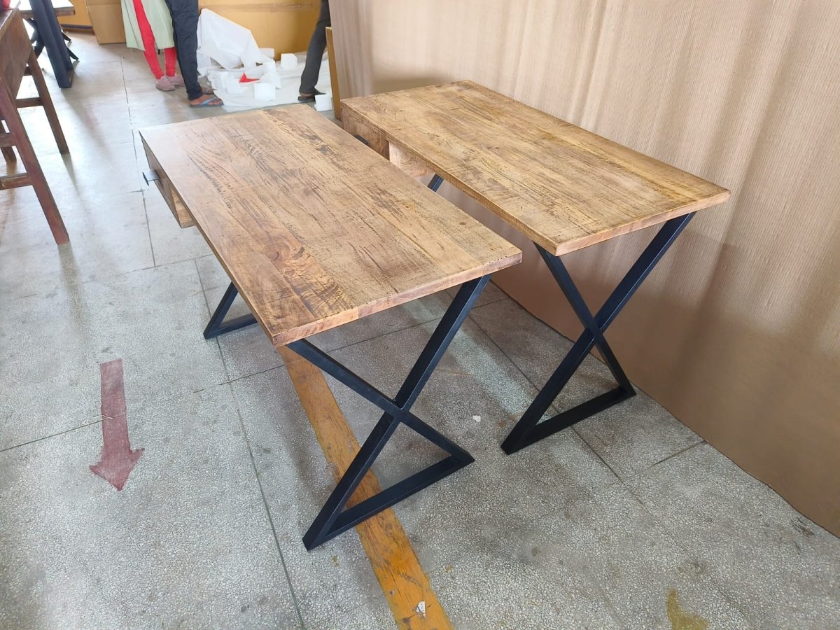 Baha Brown Mango Wood Desk - Rustic Furniture Outlet