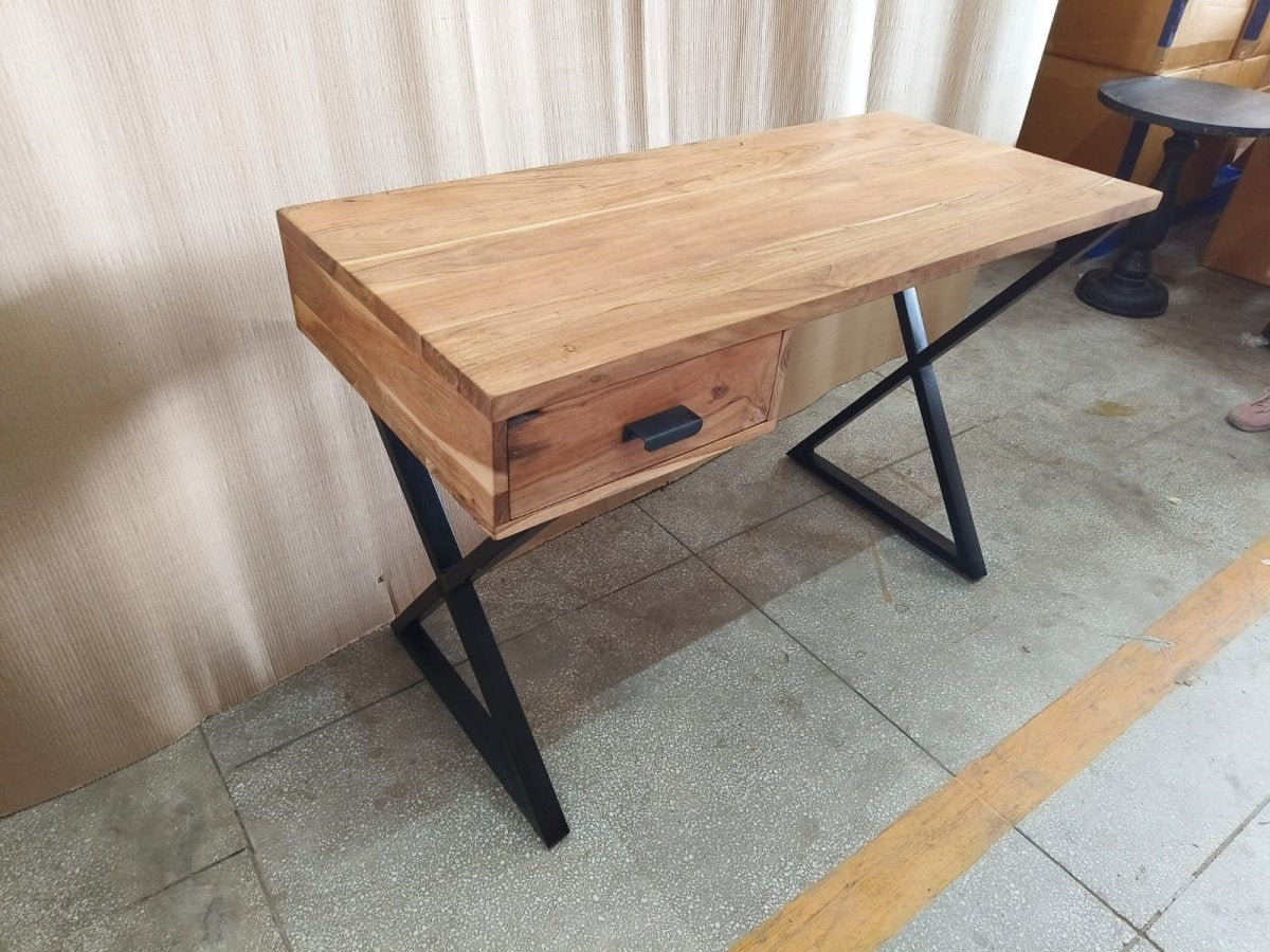 Baha Natural Acacia Wood Desk - Rustic Furniture Outlet